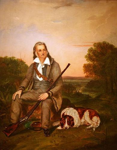 unknow artist Oil on canvas portrait of John James Audubon oil painting picture